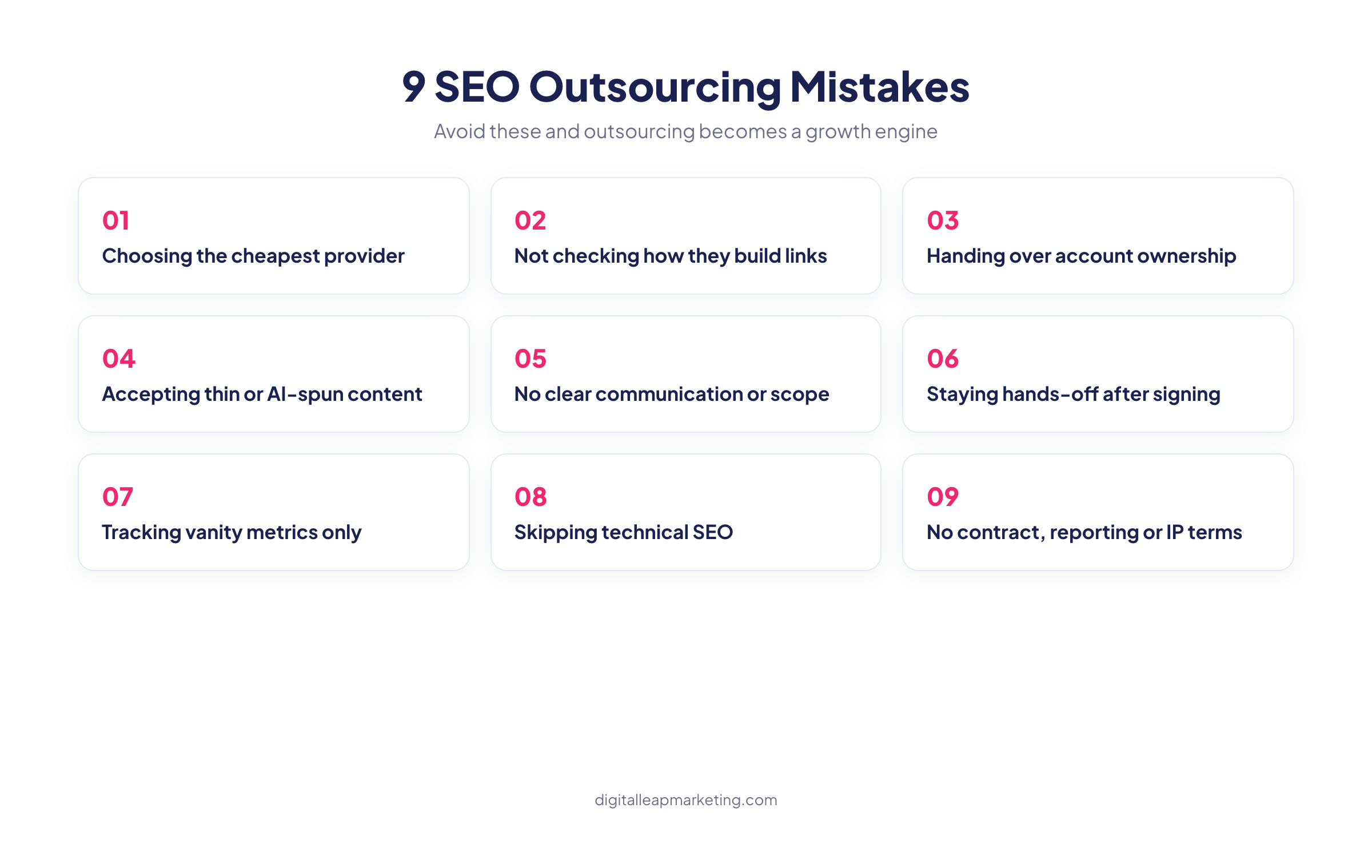 The 9 most common SEO outsourcing mistakes